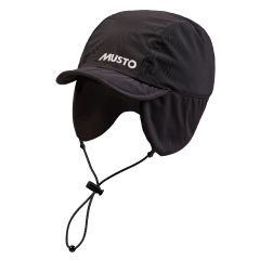 Musto MPX Fleece Lined Waterproof Cap – Black – Wasserdichte Offshore Segelkappe mit Polartec® Fleece