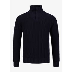 Pelle Petterson Mens Campe Windbreaker Sweater – Dark Navy Blue | Winddichter Herren Strickpullover