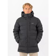 Pelle Petterson Commodus Padded Herren Parka – Reflective Charcoal – Warmer Winterparka mit reflektierenden Details & recycelter Wattierung