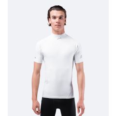 Zhik Mens Eco Spandex UPF50+ Kurzarm Top – White | Leichtes UV-Schutz Funktionsshirt für Segeln & Wassersport