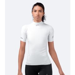 Zhik Womens Eco Spandex UPF50+ Kurzarm Top – White | Leichtes Damen UV-Schutz Funktionsshirt für Wassersport