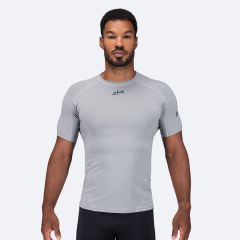 Zhik Herren Eco Spandex LT Kurzarm Baselayer Shirt – Platinum – Nachhaltiges Funktionsshirt für Wassersport