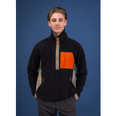 Pelle Petterson Mens Loft Sweater – Dark Navy Blue | Wärmender Fleece Pullover aus recyceltem Polyester
