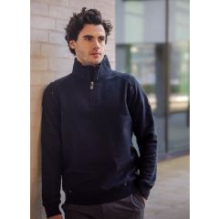 Pelle Petterson Mens P-Half Zip – Dark Navy Blue | Klassischer Herren Sweater aus Baumwollmix
