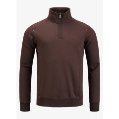 Pelle Petterson Mens P-Half Zip – Carob Brown | Klassischer Herren Sweater aus Baumwollmix