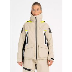 Pelle Petterson Damen Tactic Race Segeljacke – Light Beige Oak | Wasserdichte Performance Segeljacke