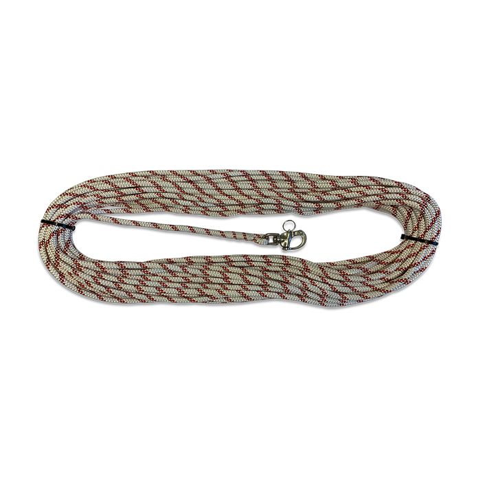 Liros Fall mit eingespleißtem Schnappschäkel (12 mm x 40 Meter, Weiß/Rot) main product photo