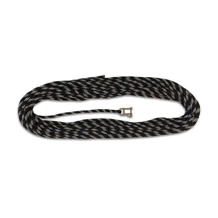 Liros Fall mit eingespleißtem Schlüsselschäkel (10 mm x 35 Meter, Schwarz/Weiß) main product photo