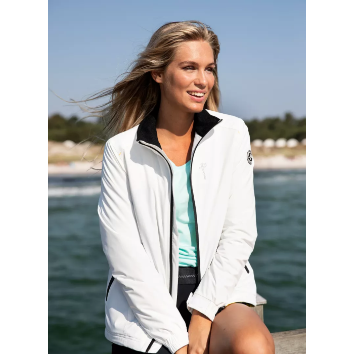 Pelle Petterson Womens Crew Jacket – White | Wasserdichte Damen Segel- und Freizeitjacke