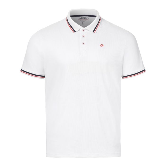 Musto Men's EVO Pro Lite Short-Sleeve Polo 2.0 – White – Leichtes Segel-Poloshirt mit UV-Schutz UPF 50+