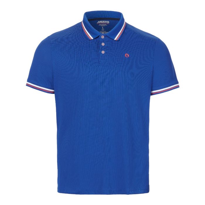 Musto Men's EVO Pro Lite Short-Sleeve Polo 2.0 – Mazarine Blue – Technisches Segel-Poloshirt mit UPF 50+