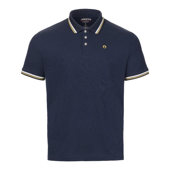 Musto Men's EVO Pro Lite Short-Sleeve Polo 2.0 – Navy – Klassisches Segel-Poloshirt mit UPF 50+