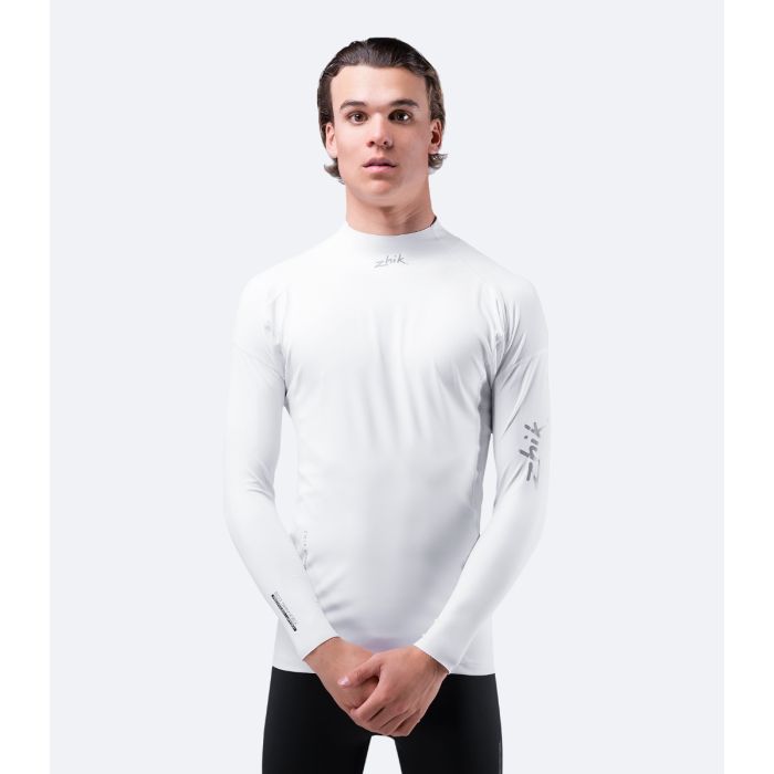 Zhik Herren Rash Guard Weiß – Nachhaltiges Langarm UV-Shirt mit Repreve® & UPF 50+