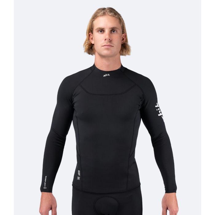 Zhik Mens Microfleece™ Performance Wetsuit Top – Black | Flexibles Neopren Top für Segeln & Wassersport