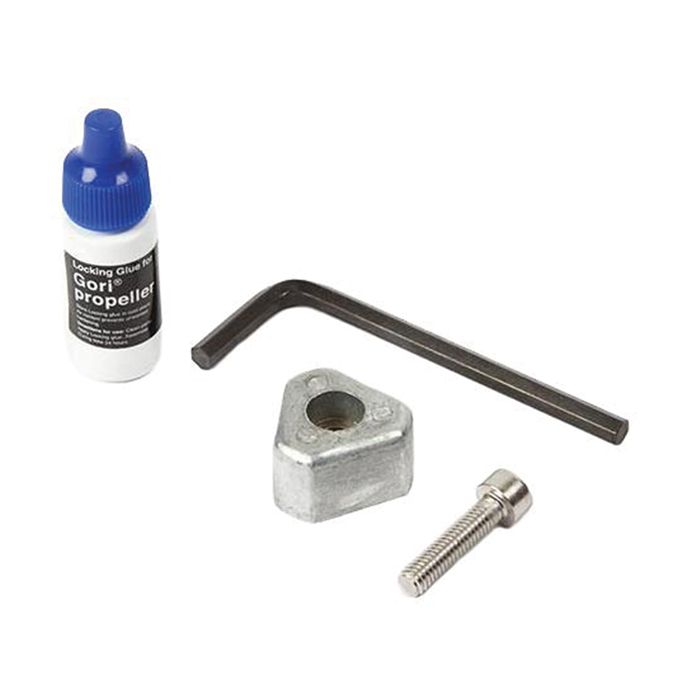 Zinkanode für Gori Propeller 28–30 Zoll 3-Blatt – inkl. Schraube & Loctite