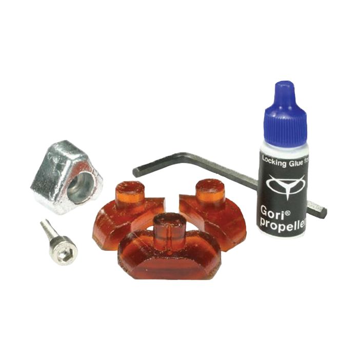 Zinkanode mit Gummipropfen für Gori Propeller 28–30 Zoll 3-Blatt – inkl. Schraube & Loctite