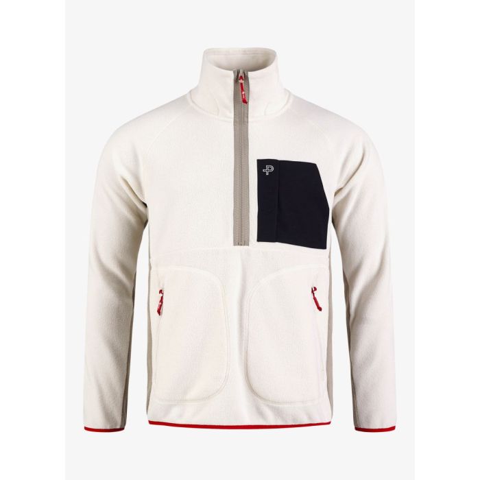 Pelle Petterson Mens Loft Sweater – Bleached Sand | Leichter Fleece Pullover aus recyceltem Material