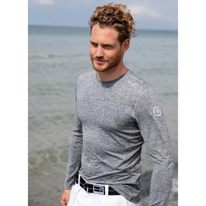 Pelle Petterson Momentum Camber Langarmshirt – Grey Melange main product photo