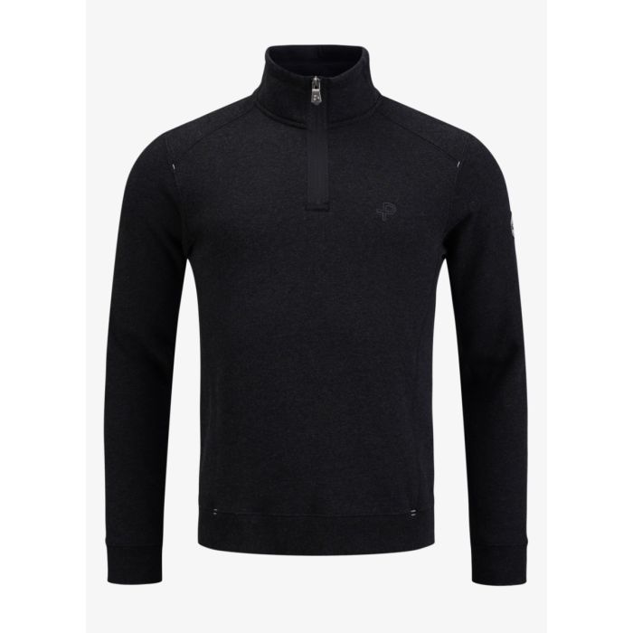 Pelle Petterson Mens P-Half Zip – Charcoal Melange | Sportlich-klassischer Herren Half-Zip