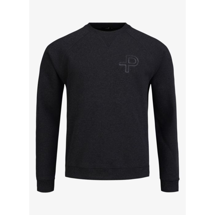 Pelle Petterson Mens P-Sweatshirt – Charcoal Melange | Herren Sweatshirt aus Baumwollmix
