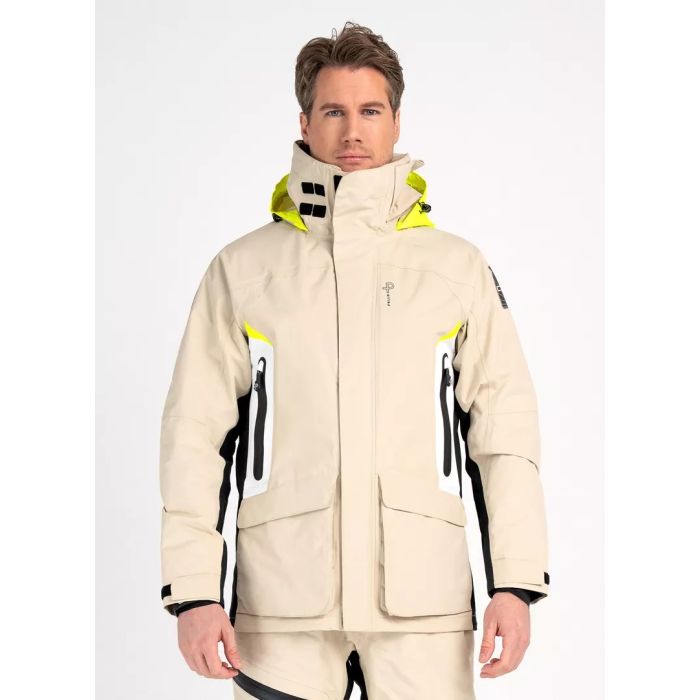 Pelle Petterson Herren Tactic Race Segeljacke – Light Beige Oak | Wasserdichte Performance Segeljacke