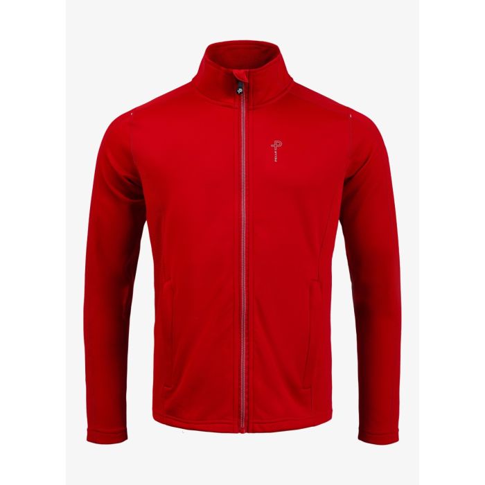 Pelle Petterson Mens Plannard Zip – Race Red | Technischer Midlayer mit PLANNARD GRID®