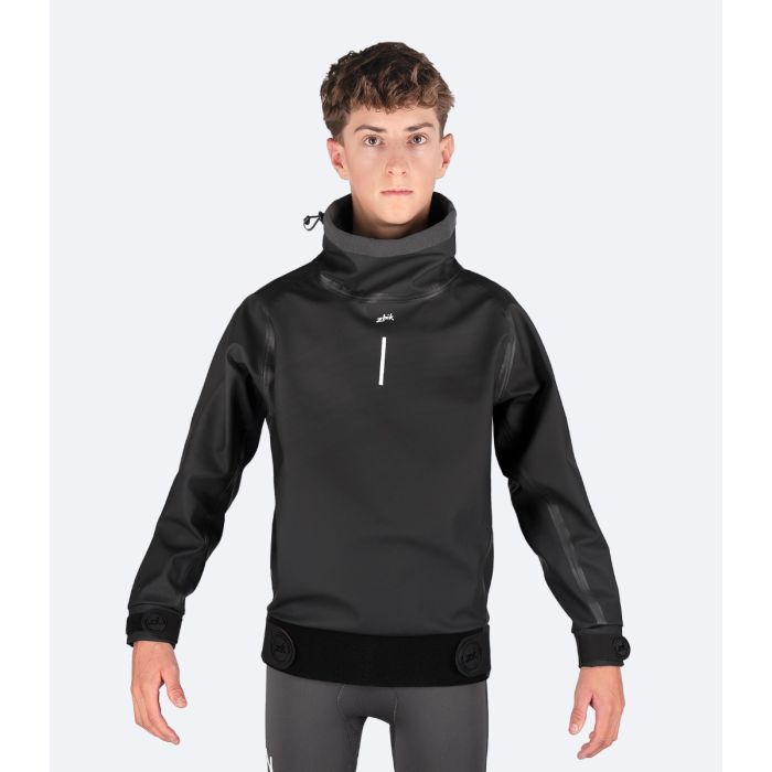Zhik Youth Aqua Smock – Wasserdichte Kinder-Segeljacke mit Fleecefutter – Schwarz