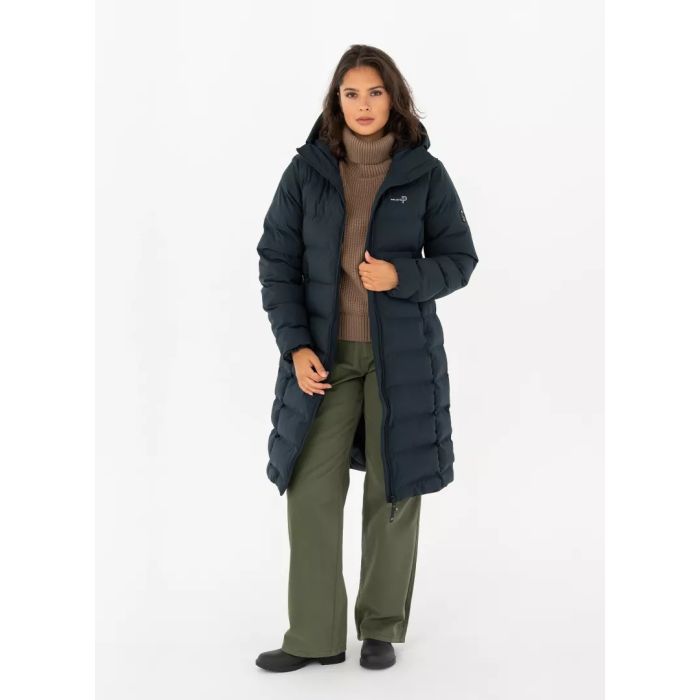 Pelle Petterson Commodus Padded Damenmantel – Dark Navy Blue – Warmer Wintermantel mit recycelter Wattierung