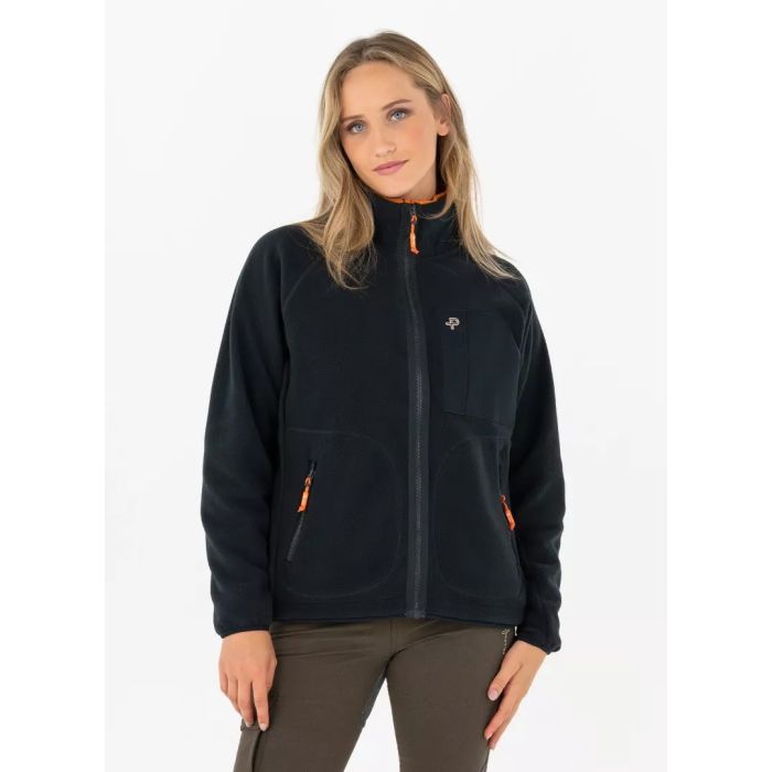Pelle Petterson Damen Loft Zip Fleecejacke – Dark Navy Solid | Recyceltes Performance-Fleece