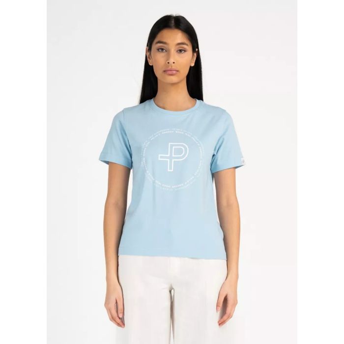 Pelle Petterson Perus Organic Logo Damen T-Shirt – Atlas Blue