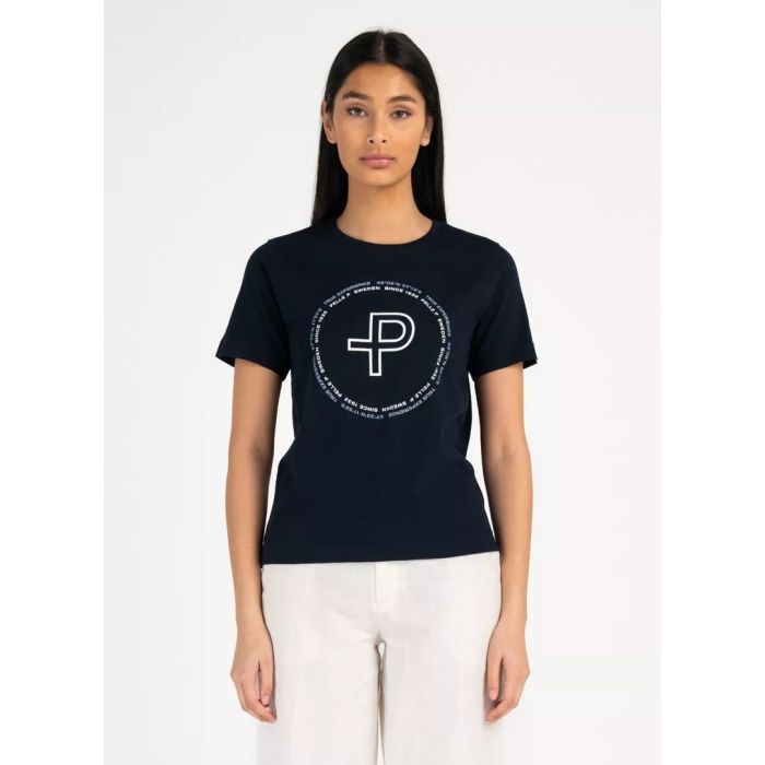 Pelle Petterson Perus Organic Logo Damen T-Shirt – Dark Navy Blue