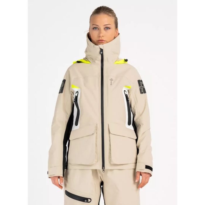 Pelle Petterson Damen Tactic Race Segeljacke – Light Beige Oak | Wasserdichte Performance Segeljacke