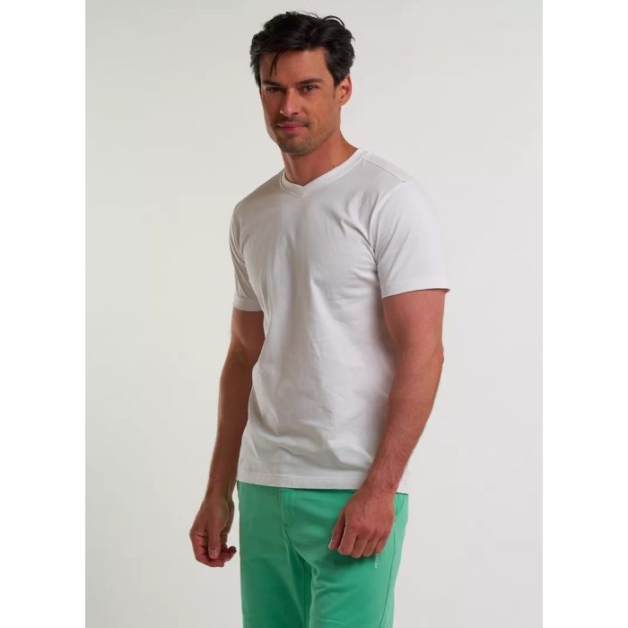 Pelle Petterson Crew V T-Shirt - Hvid