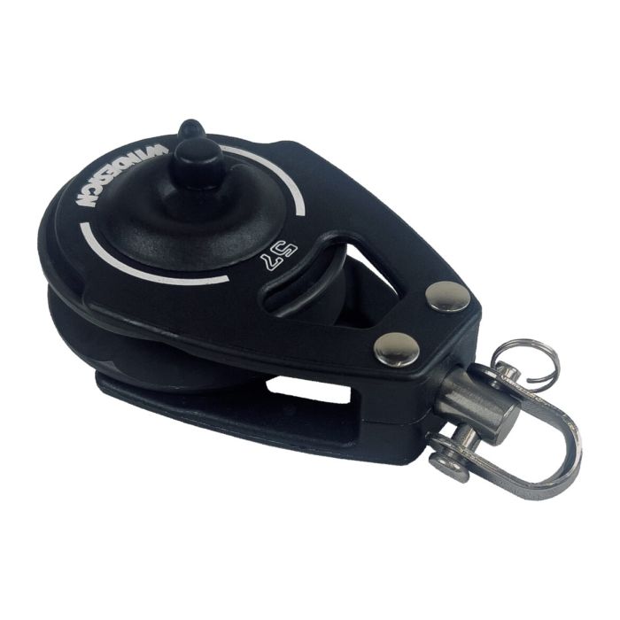 Windesign 57 mm Ratschblock Schwarz – Kugelgelagerter Großschotblock