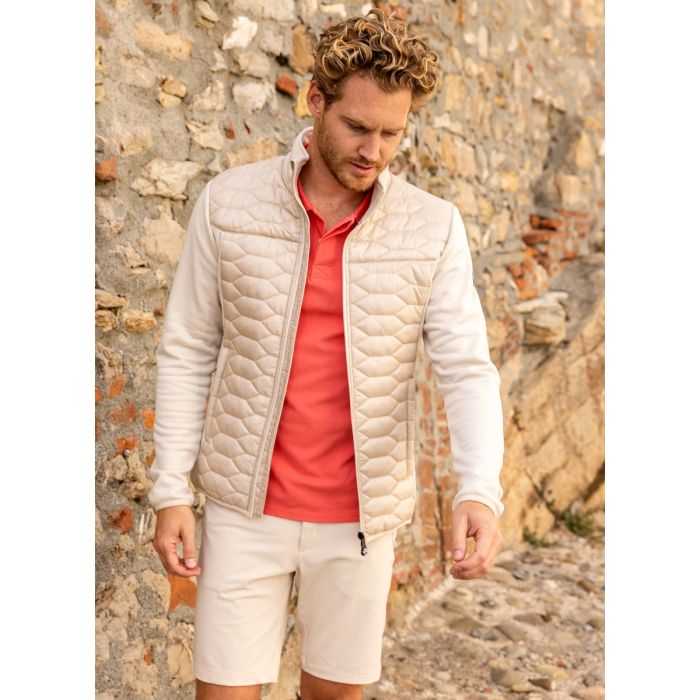 Pelle Petterson Levo Quilted Zip Herrenjacke – Lt. Beige Oak