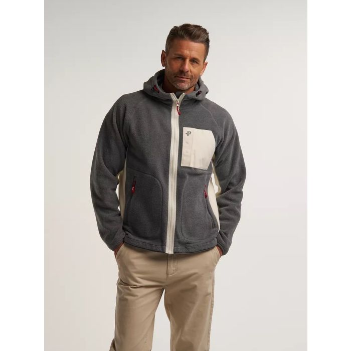 Pelle Petterson Loft Hood Herren Fleecejacke – Granite