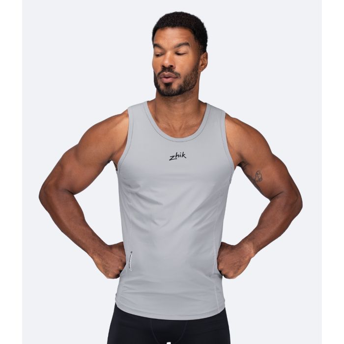 Zhik Herren Eco Spandex LT Race Singlet – Platinum