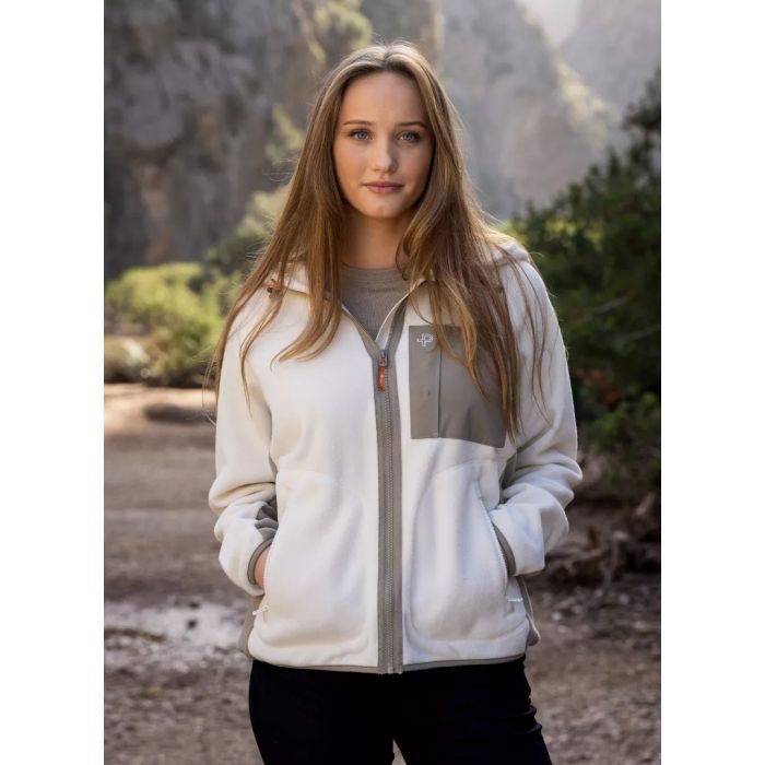 Pelle P Loft Hood Damen Fleece – Bleached Sand