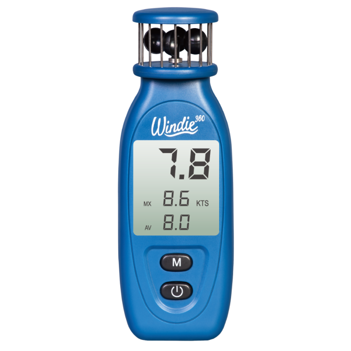 Windie 360 Windmesser – Hand-Anemometer bis 40 Knoten